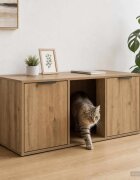 vidaXL Мебел за котешка клетка Дъб артизан 100 x 49 x 45 см