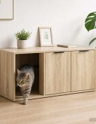 vidaXL Мебел за котешка клетка Дъб сонома 100 x 49 x 45 см