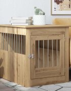 vidaXL Мебел за кучешка клетка занаятчийски дъб 645x80x71 см инженерно дърво