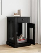 vidaXL Мебели за кучешка клетка Черен дъб 50 x 475 x 80 см