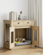 vidaXL Мебели за кучешка клетка Дъб сонома 80 x 475 x 80 см