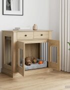 vidaXL Мебели за кучешка клетка Дъб сонома 90 x 475 x 80 см