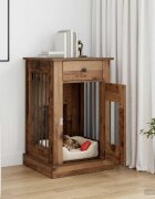 vidaXL Мебели за кучешка клетка Старо дърво 50 x 475 x 80 см