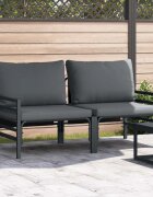 vidaXL Мебели за открито 2 Брой Антрацит 80 x 80 x 71 cm Стомана
