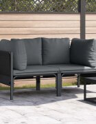 vidaXL Мебели за открито 2 Брой Антрацит 80 x 80 x 71 cm Стомана