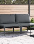 vidaXL Мебели за открито 2 Брой Антрацит 80 x 80 x 71 cm Стомана