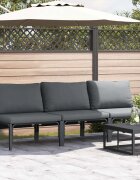 vidaXL Мебели за открито 3 Брой Антрацит 80 x 80 x 71 cm Стомана