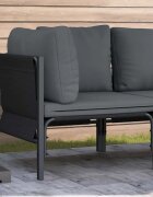 vidaXL Мебели за открито Антрацит 80 x 80 x 71 cm Стомана