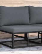 vidaXL Мебели за открито Метал Черно и антрацит 70 x 715 x 71 см