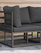 vidaXL Мебели за открито Метал Черно и антрацит 715 x 715 x 71 см