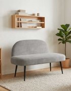 vidaXL Мек бенч с облегалка Светлосиво 110 x 60 x 76 cm Кадифе