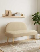 vidaXL Мек бенч с облегалка Светлосиво-зелено 110 x 60 x 76 cm