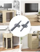vidaXL Мек близак 2 бр. Сив 125 x 47 x 15 мм ПП