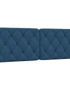 vidaXL Мека табла за легло синя 160 см плат