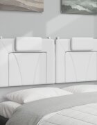 vidaXL Мека табла за легло Viana бяла 160 см изкуствена кожа