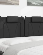 vidaXL Мека табла за легло Viana черна 160 см изкуствена кожа