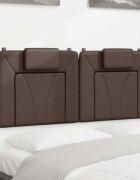vidaXL Мека табла за легло Viana кафява 120 см изкуствена кожа