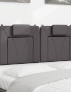 vidaXL Мека табла за легло Viana сива 120 см изкуствена кожа
