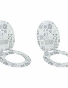vidaXL Мека затваряща се тоалетна седалка 2 бр. 44 x 38 см ПДЧ