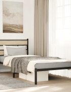 vidaXL Метална рамка за легло без матрак сонома дъб 100x190 см