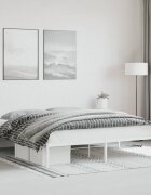 vidaXL Метална рамка за легло бяла 180x200 см