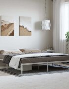 vidaXL Метална рамка за легло бяла 183x213 см
