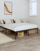 vidaXL Метална рамка за легло черна 150x200 см