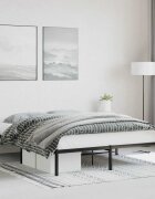 vidaXL Метална рамка за легло черна 160x200 см