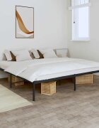 vidaXL Метална рамка за легло черна 200x200 см