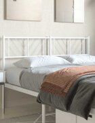 vidaXL Метална резервна табла за легло бяла 120 см