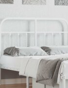 vidaXL Метална резервна табла за легло бяла 120 см