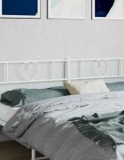 vidaXL Метална резервна табла за легло бяла 200 см