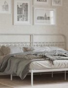 vidaXL Метална резервна табла за легло бяла 200 см