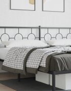 vidaXL Метална резервна табла за легло черна 193 см