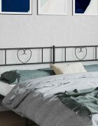 vidaXL Метална резервна табла за легло черна 200 см