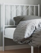 vidaXL Метална табла за легло бяла 80 см