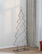 vidaXL Метално коледно дърво Черно 150 cm Стомана