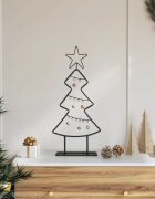 vidaXL Метално коледно дърво Черно 60 cm Стомана
