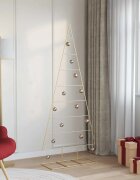 vidaXL Метално коледно дърво Златист 181 cm Прахово покритие стомана