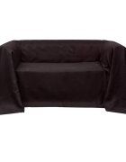 vidaXL Micro-suede Couch Slipcover Brown 270 x 350 cm