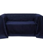 vidaXL Micro-suede Couch Slipcover Navy Blue 140 x 210 cm