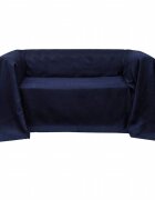 vidaXL Micro-suede Couch Slipcover Navy Blue 270 x 350 cm