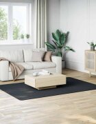 vidaXL Миещ се килим мек къс косъм 160x230 см противоплъзгащ черен