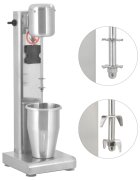vidaXL Миксер за млечен шейк неръждаема стомана 1 л