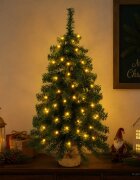 vidaXL Мини Коледно Дърво 60 см 25 LED светодиода Топло бяло ПВЦ