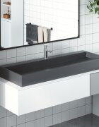 vidaXL Мивка 120x46x11 см минерална/мраморна отливка антрацит