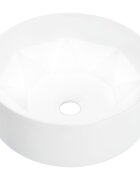 vidaXL Мивка 36x14 см керамична бяла