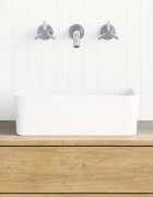 vidaXL Мивка 40x30x13 см керамична бяла