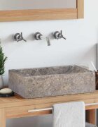 vidaXL Мивка 45x30x12 см мрамор сив гланц