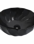 vidaXL Мивка 46x17 см керамична черна